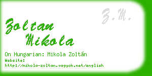 zoltan mikola business card